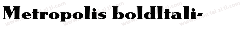 Metropolis boldltali字体转换